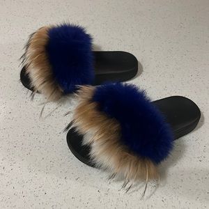 Faux Fur slides